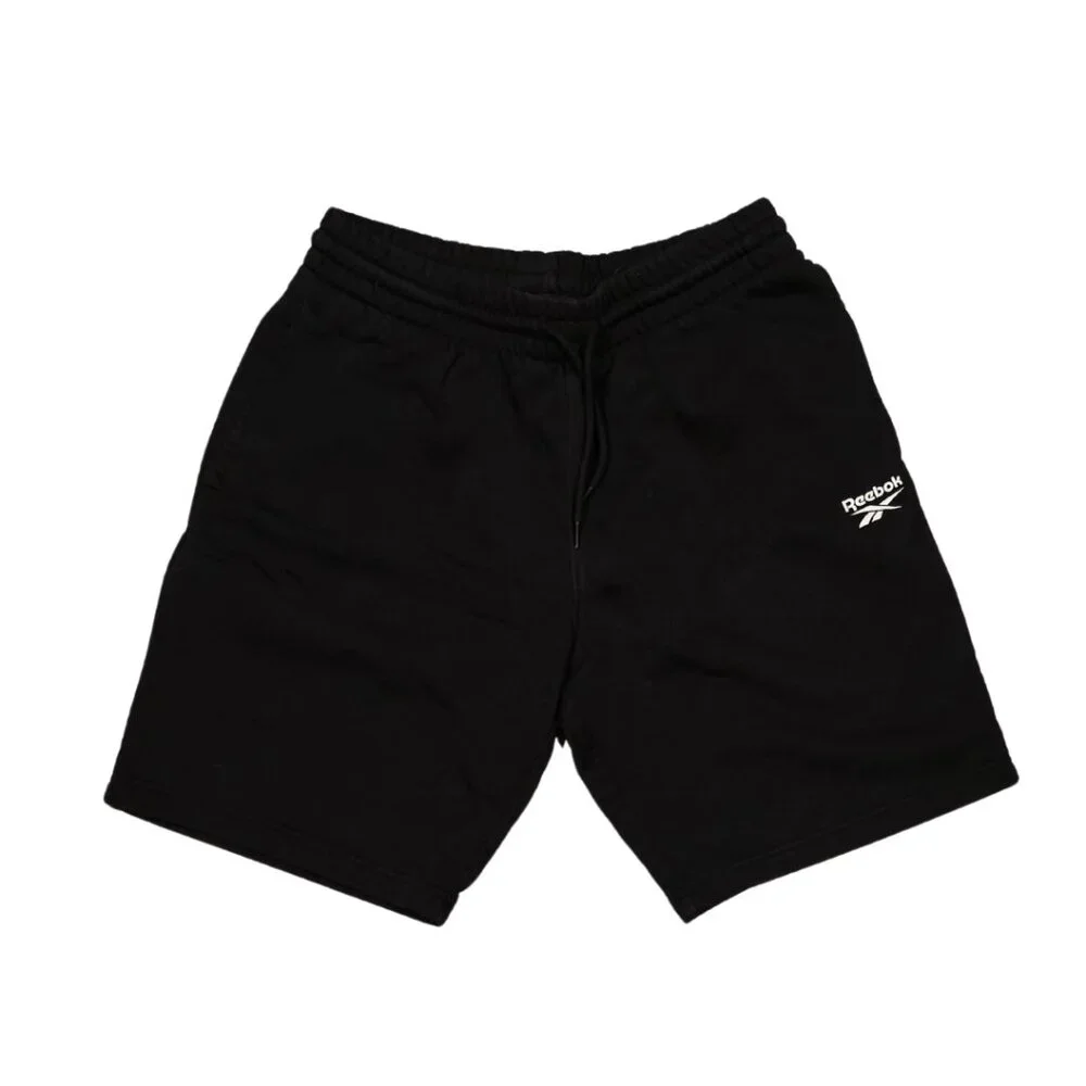 NWOT Reebok Men's Identity Small Logo Fleece Shorts - Size Large - Color Black